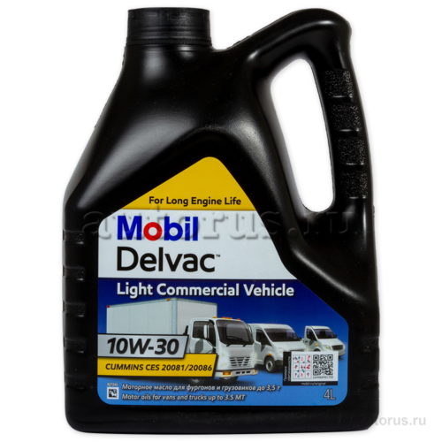 Масло моторное Mobil Delvac Light Commercial Vehicle 10/30 API CK-4/SN (4 л.)