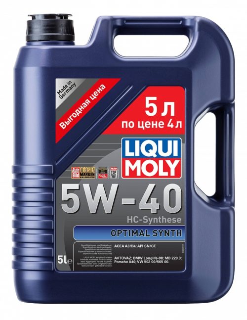 Масло моторное Liqui Moly Optimal Synth 5/40 API SN/CF (5 л.)