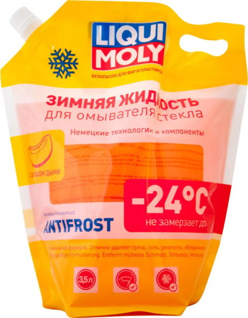 Жидкость стеклоомывающая зима Liqui Moly Antifrost Scheiben-Frostschutz дой-пак (-24) (3,5 л.)